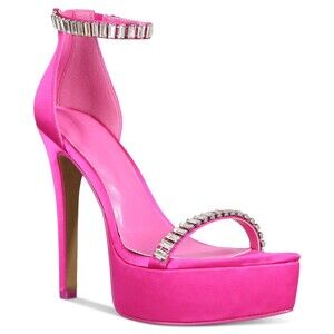 Aaj by Aminah Rayna Embellished Platform Sandals - Pink, 11M